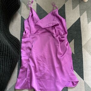 Superdown Lavender Satin Dress